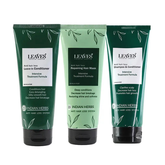 Curly hair care routine (shampoo + leave-in + hair mask)