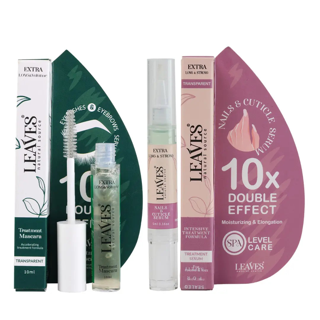 روتين العناية المتكاملة للرموش والحواجب والأظافر (ماسكارا + نيل سيرم)